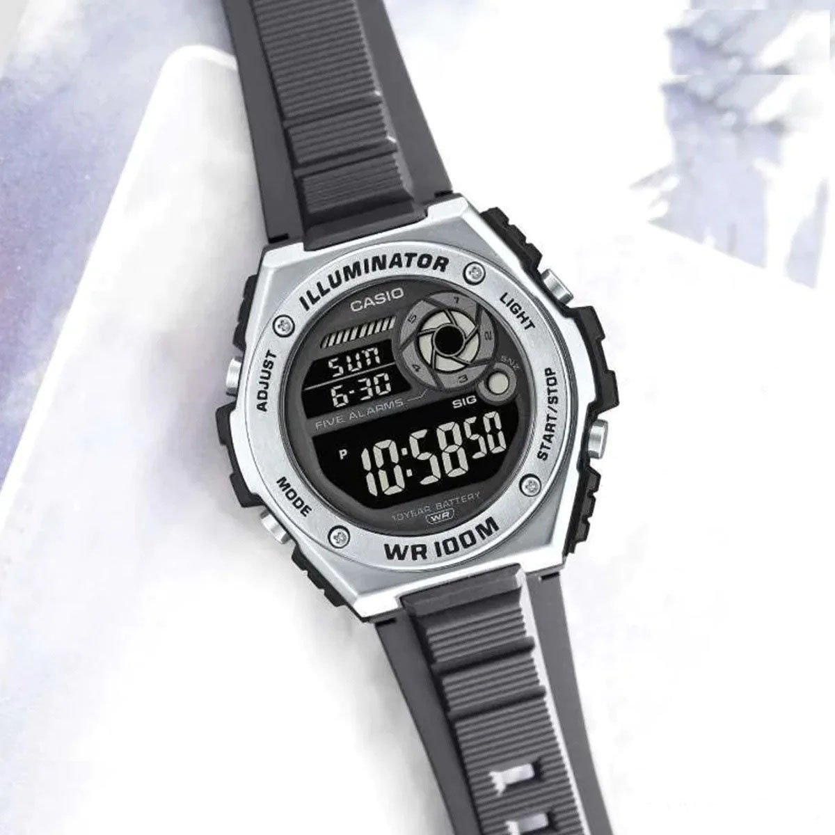 ساعت مچی مردانه کاسیو casio اورجینال مدل MWD-100H-1BVDF