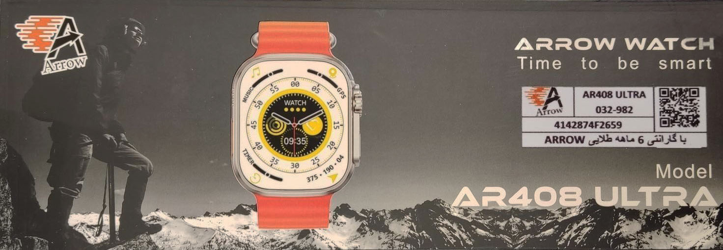 ساعت مچی smart watch هوشمند arrow اورجینال مدل AR408ULTRA - BLACK