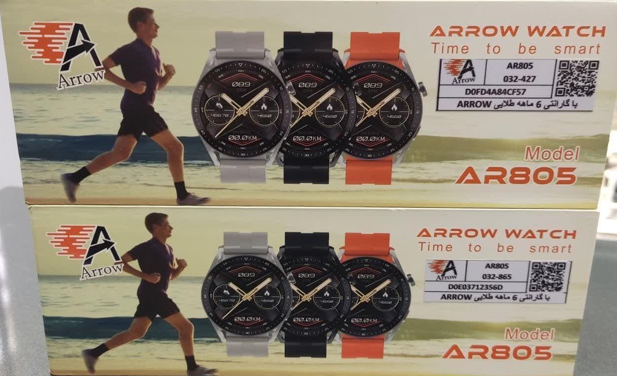 ساعت مچی smart watch هوشمند arrow اورجینال مدل AR805 - BLACK