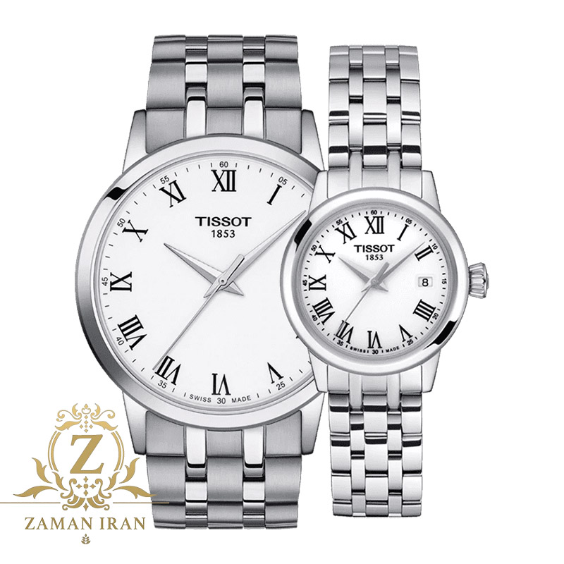 ساعت مچی ست مردانه و زنانه تیسوت Tissot اورجینال مدلT129.410.11.013.00