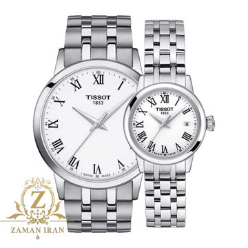 ساعت مچی ست مردانه و زنانه تیسوت Tissot اورجینال مدلT129.410.11.013.00