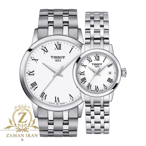 ساعت مچی ست مردانه و زنانه تیسوت Tissot اورجینال مدلT129.410.11.013.00